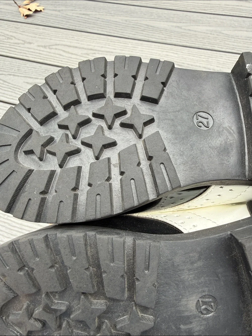 Toddler Two-Tone Black and White Dress Shoes